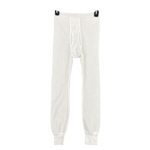 Vintage USA made 80s Waffle Knit Saugatuck Pants Boys L White Thermal Long Johns